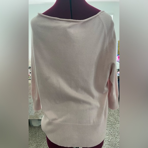 Pink Lane Bryant Sweater with flower on right shoulder - Picture 3 of 3